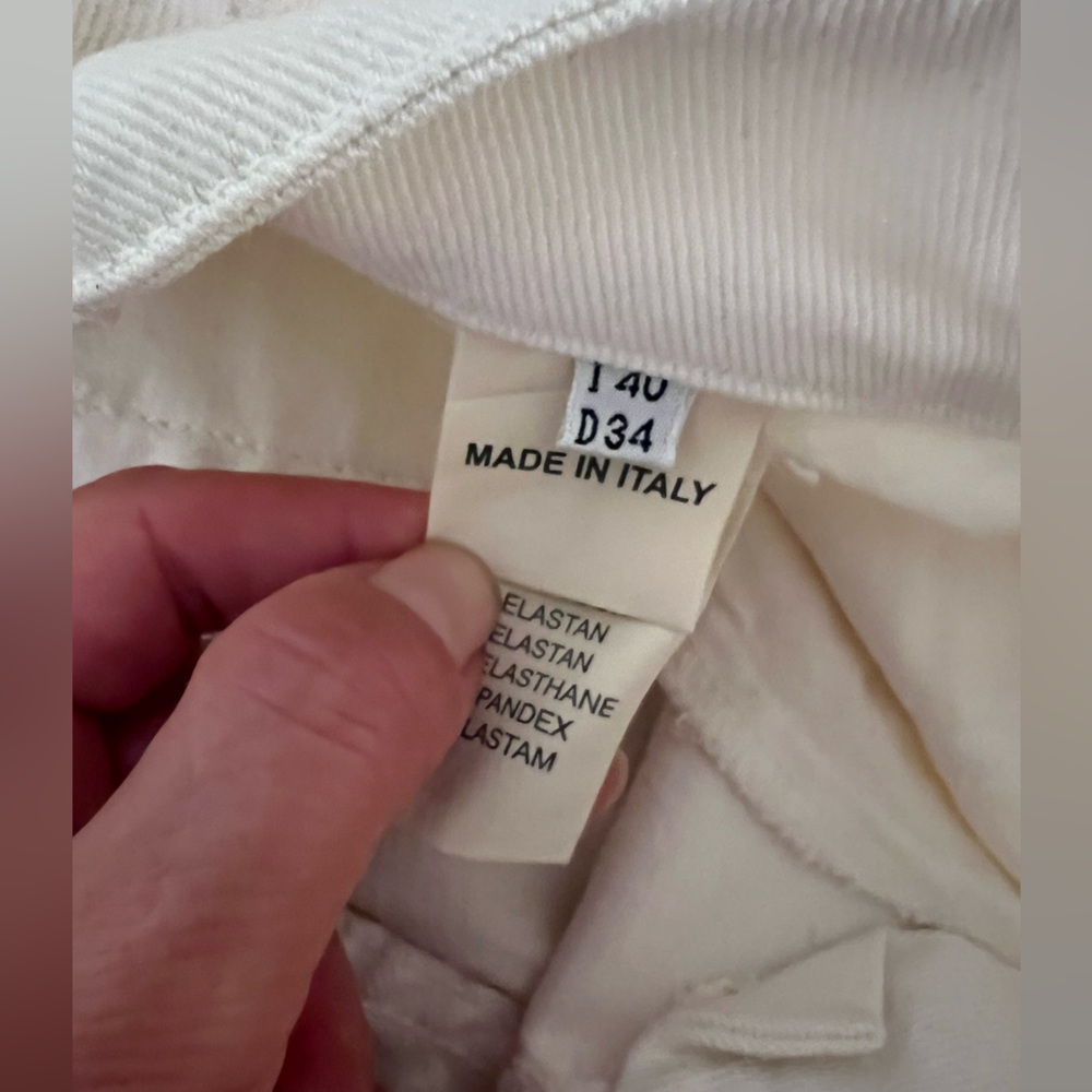 NWT Blumarine White Swarovski Crystal Jeans Made Italy Size 40 - Picture 8 of 12